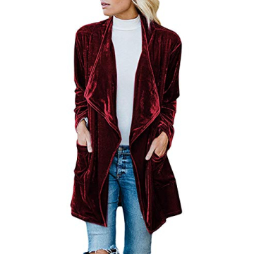 Stylish Futurino Women’s Velvet Jacket with Pockets