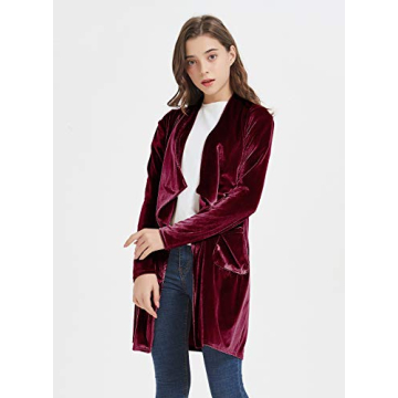 Stylish Futurino Women’s Velvet Jacket with Pockets