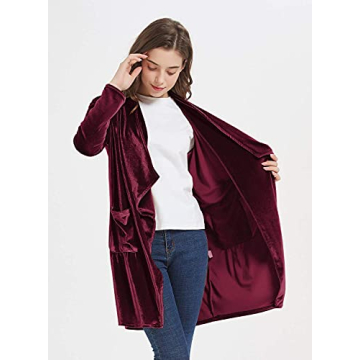 Stylish Futurino Women’s Velvet Jacket with Pockets