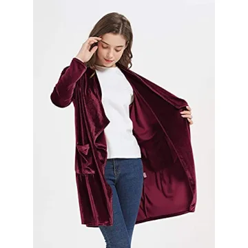 Stylish Futurino Women’s Velvet Jacket with Pockets
