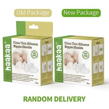 haakaa Nipple Shields 18mm for Newborn Breastfeeding with Latch Difficulties or Flat or Inverted Nipples, Breast Shields Extra-Thin & Extremely Soft, Come with Carry Case, 2pcs
