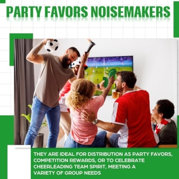 6 Green Cowbells for Sporting Events & Celebrations