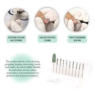 Professional Russian Dry Manicure Drill Bit Set for Nails