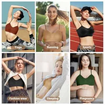 Omisy 4 Pack Adjustable Wireless Bralette Set for Comfort