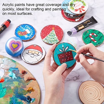 82 Pack Acrylic Paint Set - Vibrant Colors & Brushes