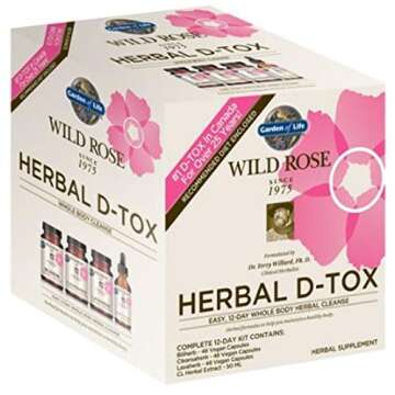 Garden of Life Detox Cleanse Wild Rose 12 Day Colon and Whole Body Herbal Cleanse Kit for Women and ...