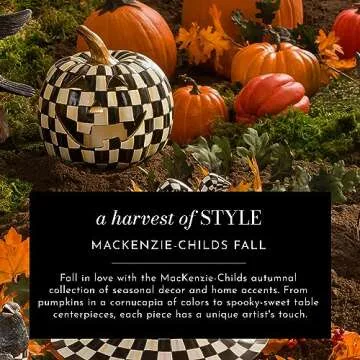 Stylish MacKenzie-Childs Harlequin Mini Pumpkin for Fall