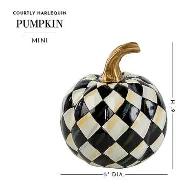 Stylish MacKenzie-Childs Harlequin Mini Pumpkin for Fall