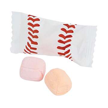 Baseball Sweet Creams Candy - 108 Pieces Individually Wrapped (Strawberry and Orange Flavored)