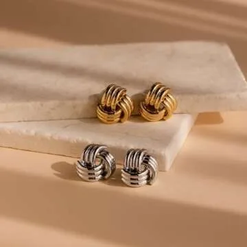 MUMREUES Silver Earrings for Women Trendy Silver Stud Earrings Dainty Huggie Earrings Blod Simple Earrings Silver Hoop Earrings Hypoallergenic Earring for Women Gifts