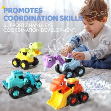 Wdebay 4 PCS Inertia Animal Car Toys for 1 Year Old Boy and Girl|Toddler Toys Age 1-2|1 Year Old Boy Gifts for 1st Birthday and Baby 12-18 Months