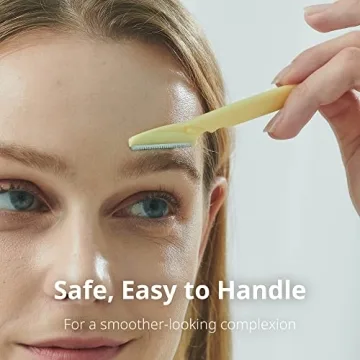 Tinkle Dermaplaning Tool 6 razors/Dermaplanie Razor, Eyebrow Razor, Facial Razor, Face Razor Peach Fuzz Remover, Exfoliating Face With Stainless Steel Safety Cover for Sensitive Skin