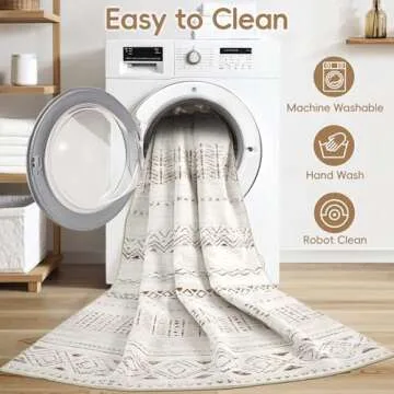 Soft Boho Moroccan Area Rug - Perfect for Home Decor