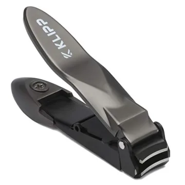 Nail Clippers for Men with Catcher - KLIPP Heavy Duty Razor-Sharp Self-Collecting Nail Cutter, Ergon...