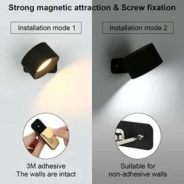 Lightess 2PC Adjustable LED Wall Sconces for Reading