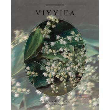 VIYYIEA Gold Framed Wall Art Canvas Print Home Decor Botanical Plant Wall Art Prints Bathroom Wall Decor Green Suzuran Plant Flower Wall Picture for Bedroom Floral Kitchen Art Boho Room Decor 13x16in