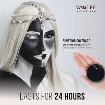 Wolfe FX Face Paints - Black 010 (30 gm) for All Occasions
