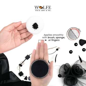 Wolfe FX Face Paints - Black 010 (30 gm) for All Occasions