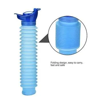 HGUIM Shrinkable Urinal,750ML Male Female Portable Mobile Toilet Potty Pee Urine Bottle,Reusable Emergency Urinal for Camping Car Travel Traffic Jam and Queuing