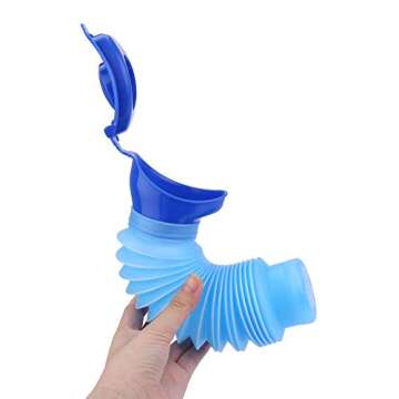 HGUIM Shrinkable Urinal,750ML Male Female Portable Mobile Toilet Potty Pee Urine Bottle,Reusable Emergency Urinal for Camping Car Travel Traffic Jam and Queuing