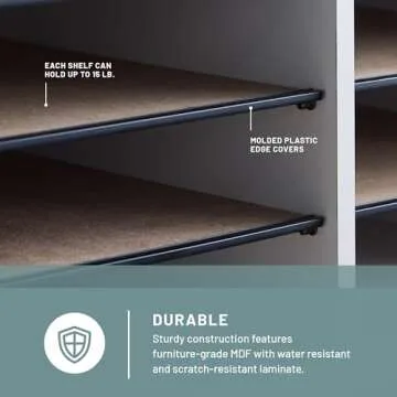 Safco Literature Organizer, 12 Compartments, Office and Classroom Mailbox with Adjustable Shelves, Wood Paper and Mail Sorter, Gray