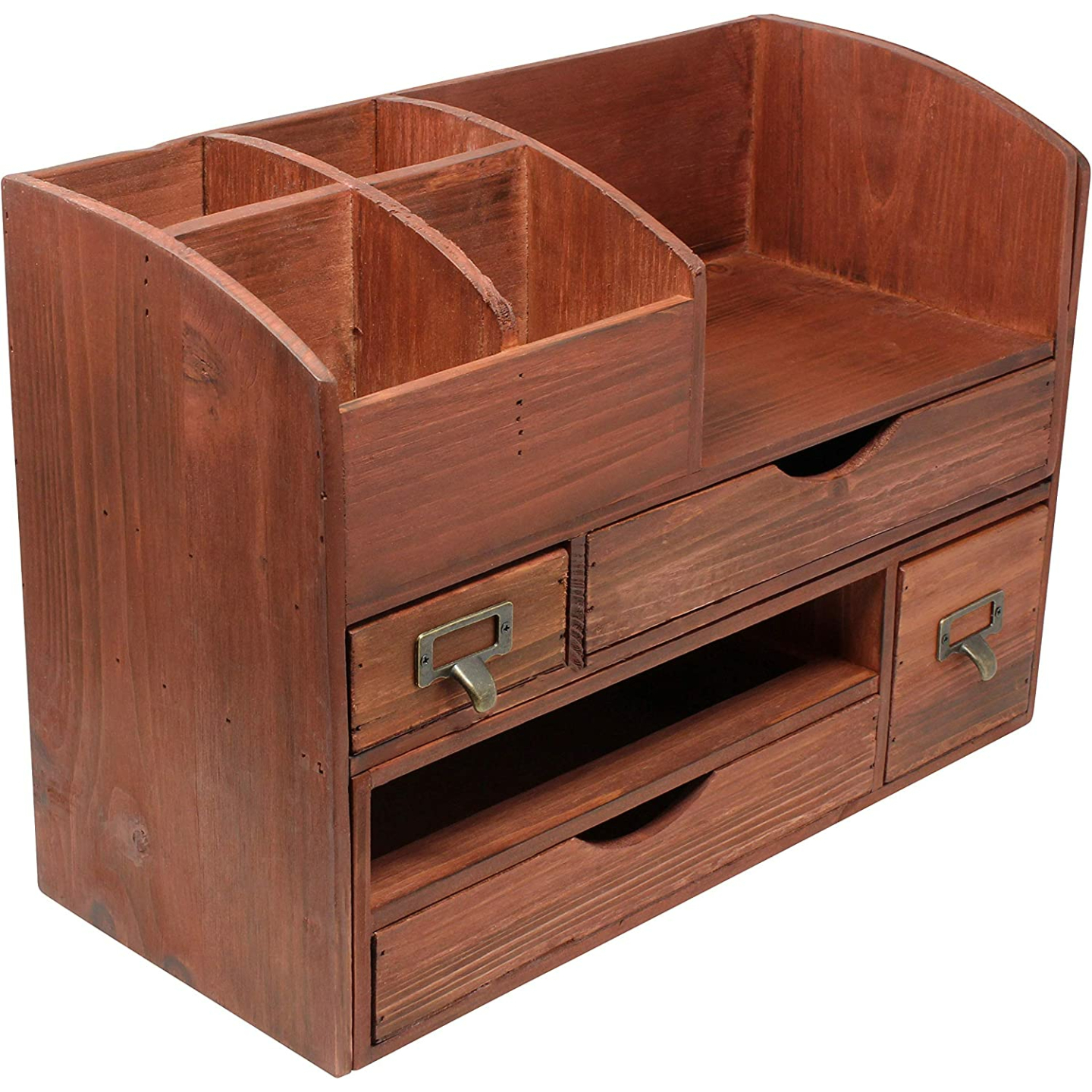 Adjustable Wooden Office Desk Organizer for All Uses