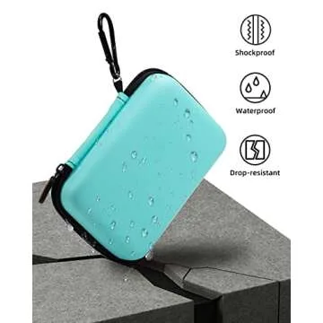 Phomemo Label Printer Case Hard Carry Case Compatible D30/M02/T02/M110/P21/D110 Label Printer, Label Maker Labeler Storage Holder, Green