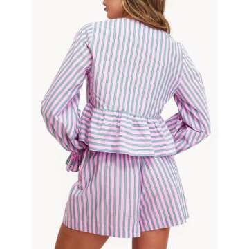 Tankaneo Y2K Tie Front 2 Piece Lounge Set for Women