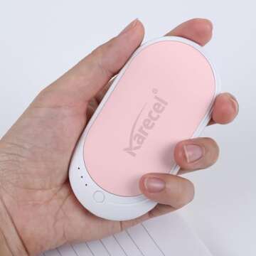 Karecel Hand Warmers Rechargeable, USB Hand Warmer Reusable 5200mAh Powerbank Portable Heater Battery Hot Pocket Warmer Electric Handwarmers, Great Gifts for Men and Women in Cold Wether Winter