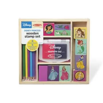 Melissa & Doug Disney Princess Wooden Stamp Set for Kids
