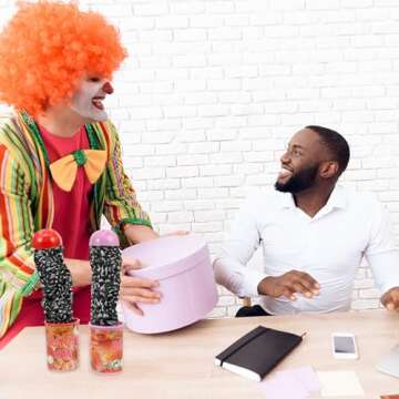 NUOBESTY Snake Cans Jump Spring Snake Toy Prank Jokes in A Can Toy Sweet Candy Can Snake Trick Toy for Halloween Carnival Party Supplies 3pcs