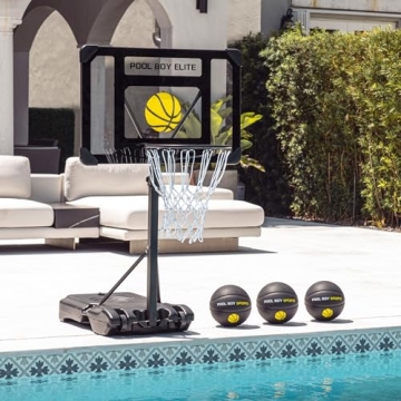 Pool Boy Sports Pool Basketball Hoop with 3 Balls & Pump