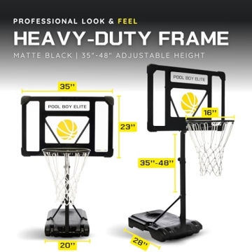 Pool Boy Sports Pool Basketball Hoop with 3 Balls & Pump