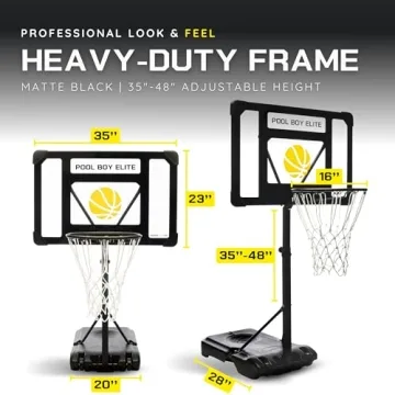 Pool Boy Sports Pool Basketball Hoop with 3 Balls & Pump