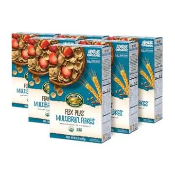 Nature's Path Organic Flax Plus Multibran Flakes Cereal, 13.25 Ounce (Pack of 6), Non-GMO, 16g Whole...