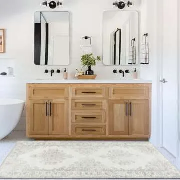 ReaLife Washable Area Rug Runner - Boho Farmhouse Design