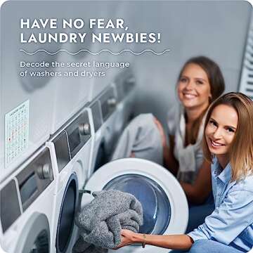 Laundry Symbols Magnet for Easy Clothing Care - Laundry Symbol Guide for Home, Dorms & Laundromats - Laundry Symbols Sign - Laundry Room Decor and Accessories - Laundry Sign for Laundry Wall Decor