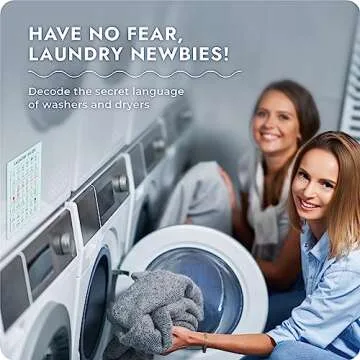 Laundry Symbols Magnet for Easy Clothing Care - Laundry Symbol Guide for Home, Dorms & Laundromats - Laundry Symbols Sign - Laundry Room Decor and Accessories - Laundry Sign for Laundry Wall Decor