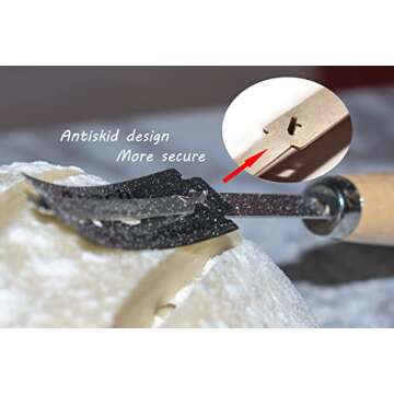 aeaker Premium Hand Crafted Bread Lame for Dough Scoring Knife, Lame Bread Tool for Sourdough Bread Slashing with 5 Blades Included with Safety box