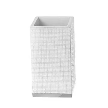 Elegant Estella White Bathroom Accessories Set - 4 Piece