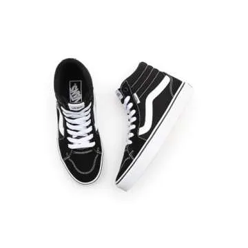 Vans Women's Hi-Top Trainers Sneaker, Suede Canvas Black White, 7