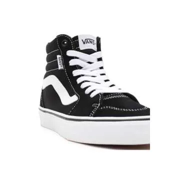 Vans Women's Hi-Top Trainers Sneaker, Suede Canvas Black White, 7