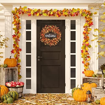 Sggvecsy 20'' Fall Wreath for Autumn Decor and Gifts