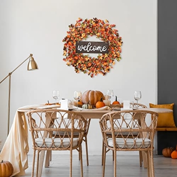 Sggvecsy 20'' Fall Wreath for Autumn Decor and Gifts