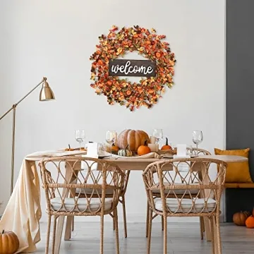 Sggvecsy 20'' Fall Wreath for Autumn Decor and Gifts