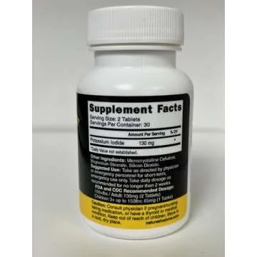 Potassium Iodide Tablets 130 mg 5 Pack for Emergency Prep