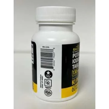 Potassium Iodide Tablets 130 mg 5 Pack for Emergency Prep