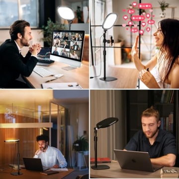 Adjustable Desk Video Conference Light for Streaming