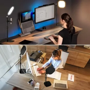 Adjustable Desk Video Conference Light for Streaming