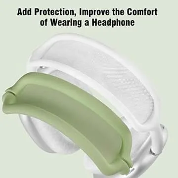 Case for Airpods Max Headphones, Ear Pad Case Cover/Ear Cups Cover/Headband Cover for AirPods Max (USB-C/Lightning)(2024/2020),Silicone for Airpod Max, Accessories Cases(Cactus Green)